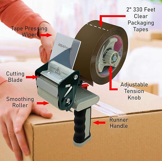 iMBAPrice - 2-inches x 110 Yards, Pack of 36 Tan/Brown Color Packing Shipping Storage Box Sealing Packaging Tape, Office & Storage-DeskLoop Office