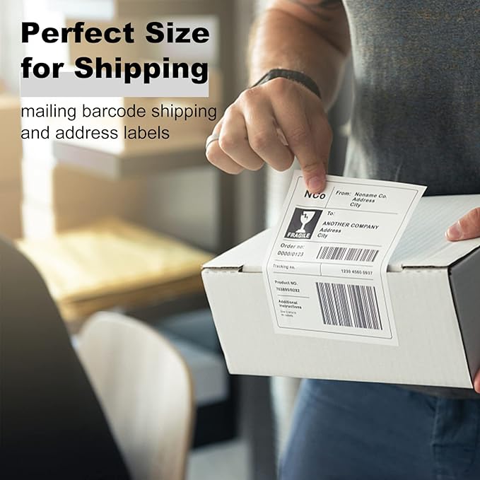 BESTEASY Sticker Paper 8.5" x 11" Full Sheet Label Stickers for Laser & Inkjet Printers, Self-Adhesive Paper Shipping Labels (500 Sheets,500 Labels)-DeskLoop Office