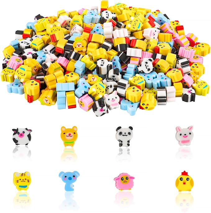 FOIMAS 300pcs Mini Animal Erasers - Image 7
