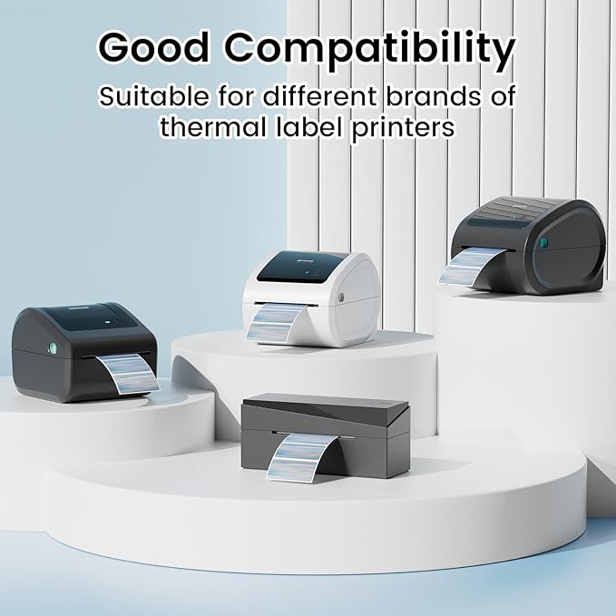 2.25x1.25 Inch Thermal Labels Sliver, Holographic Sliver Barcode Thermal Labels for Thermal Printer and Small Business, Multi-Purpose Rectangle Stickers, 500 Sheets/Roll-DeskLoop Office