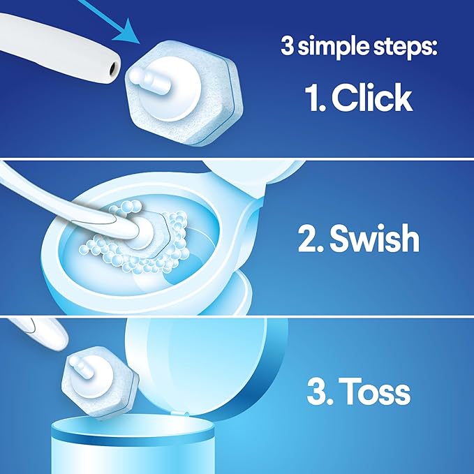 Clorox ToiletWand Disposable Toilet Cleaning System - ToiletWand, Storage Caddy and 16 Disinfecting Refill Heads