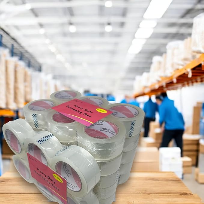 iMBAPrice 2 Inches Clear Packing Tape, 36 Rolls x 110 Yards Storage Box Sealing Packaging Tape Refill for Packaging and Shipping,Total 3960 Yards-DeskLoop Office