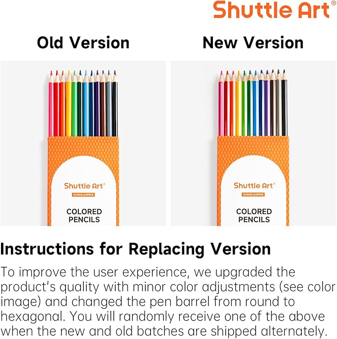 Shuttle Art Colored Pencils Bulk, 408 Pack Coloring Pencil Set Plus 20 Sharpeners, 12 Assorted Colors, Classroom Pack School Supplies-DeskLoop Office