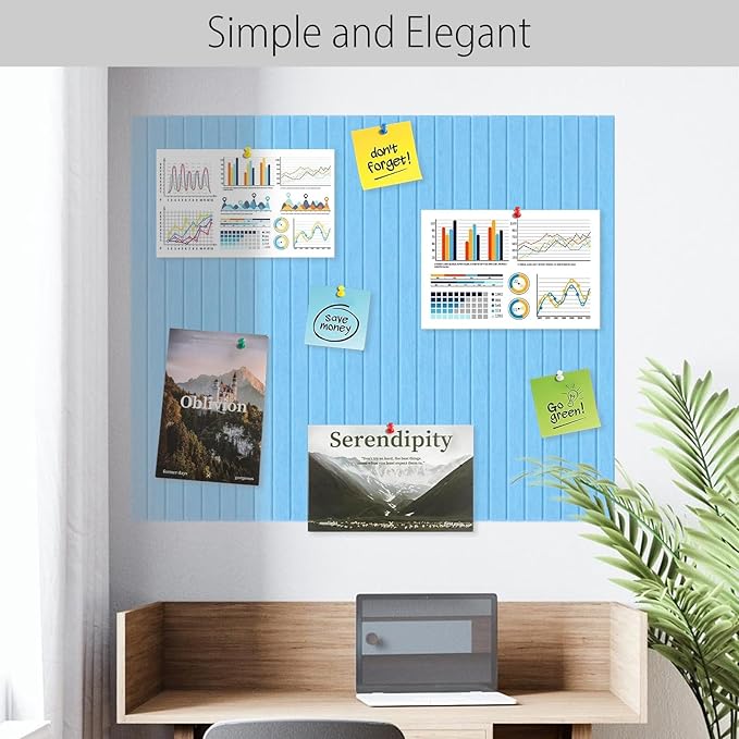 Cork Boards for Walls 48" x 36" Felt Board Alternative, 12 Pack Felt Wall Tiles Bulletin Board, Large Cork Board for Office Pin Board Tack Board Cork Boards-DeskLoop Office