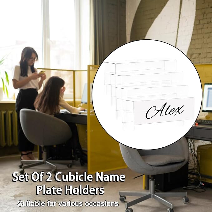 SHIQIKEJIPTY Cubicle Name Plate Sign Holder - Image 7