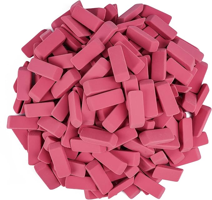 200 Pack Pink Erasers Bulk Latex-Free Soft Erasers Pencil Erasers for Kids Teachers and School and Office Supplies-DeskLoop Office