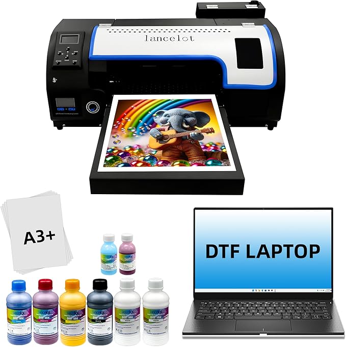 Lancelot Auto-Maintenance A3 M1630 Pro DTF Printer Transfer Printing Machine with White Ink Circulation and Auto-Film Cutter for DIY Print T-Shirt,Doule Speed for L1800/R1390 DTF Printer-DeskLoop Office