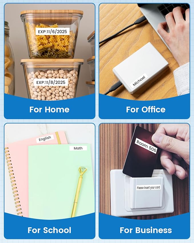 Anycolor Compatible with Brother P Touch Label Tape TZe TZ Tape 12mm 0.47 Laminated White Replace for TZe-231 Label Maker Tape Ptouch PT-D210 PT-D220 PT-H110 PT-D610BT PT-D600 PT-D410 PT-D400, 5pk-DeskLoop Office