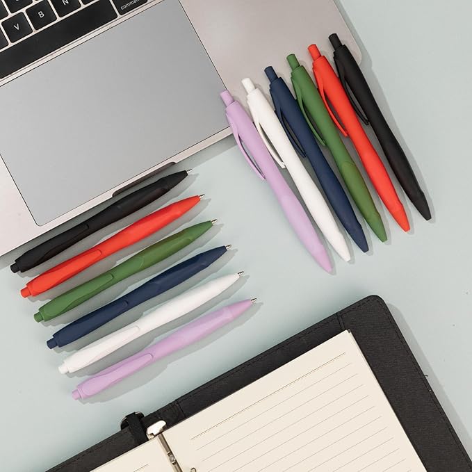 BallPoint Pens, 30 Pack (BLACK Ink),Bulk Pens, Navy Blue Barrel,Click Pens for Office Home and School, Retractable Ballpoint Pens, Medium Point, 1.00MM (Navy Blue)-DeskLoop Office