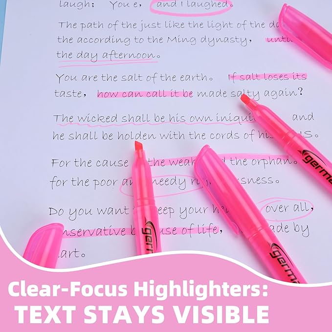 Highlighters 36 Pack, Chisel Tip Pink Highlighter Bright Colors, Quickly Drying, Perfect for Students Kids Adults Highlighting in Classroom, School, Office-DeskLoop Office