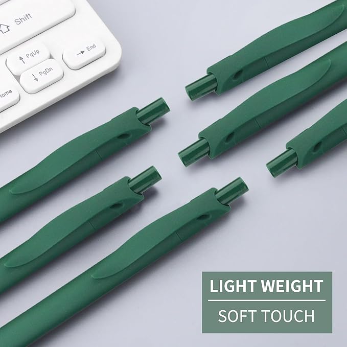 deegtran Pens Bulk, 50 Pack No Bleed Green Click Pens, Wholesale Retractable Ballpoint Pens, Pens Medium Point, Smooth Ink Pens, 1.0MM Green Ink-DeskLoop Office