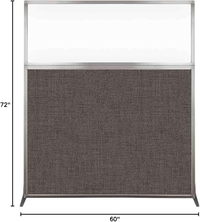 Versare Hush Screen Portable Room Divider | Workstation Wall Divider | Freestanding Privacy Hush Panels | Clear Windows | Fabric Office Divider Screen | Great for Room Separation-DeskLoop Office