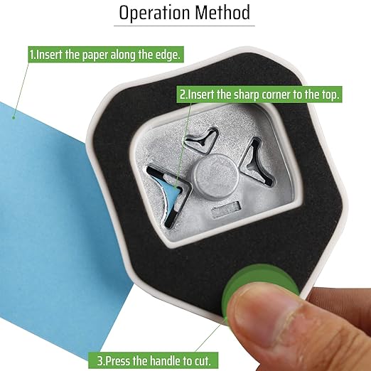 MyArTool 3 in 1 Corner Rounder Punch, 4mm, 7mm, 10mm 3 Way Corner Cutter for Paper Crafts, Laminate, DIY Projects, Photo Corner, Card Making and Scrapbooking-DeskLoop Office