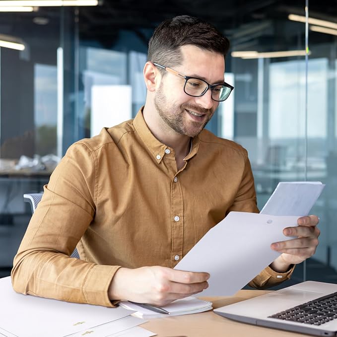 Teling 50 Pcs Manilla Envelopes Clasp Kraft Catalog with Closure for Storing Mailing 28 lb Kraft Envelope Paper for Office Document School Business Home(White,9 * 12)-DeskLoop Office