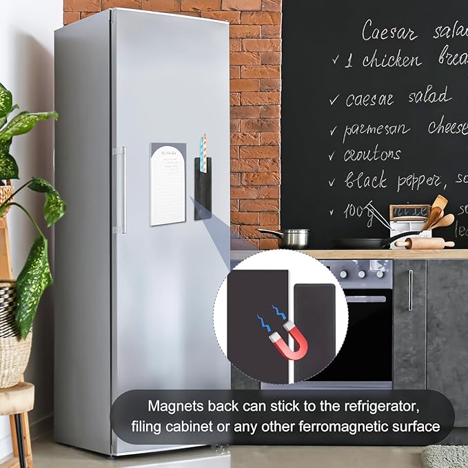 4 Pack Magnetic To Do List Refrigerator with Pen Holder, Totally 200 Sheets Magnetic Note Pad for Fridge Grocery List Magnet Pad for Fridge(Morandi Design)-DeskLoop Office