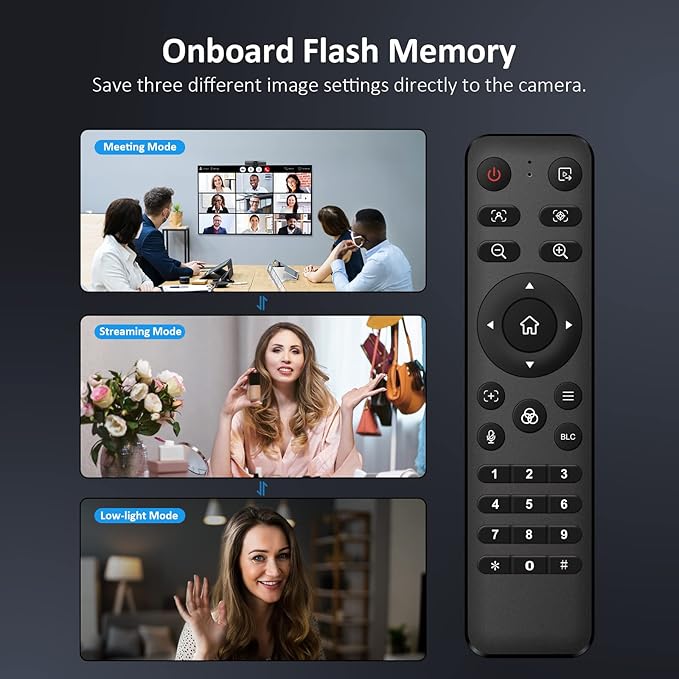 NexiGo Iris, 4K AI Webcam with 1/1.8" Sony_Sensor, Onboard Flash Memory, HDR, PiP, DSLR-Style Control, Auto Framing/Tracking with Flexible FOV, Noise-Canceling Mics, for Zoom/Teams/OBS and More-DeskLoop Office