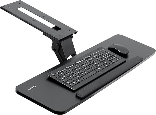 VIVO Adjustable Computer Keyboard and Mouse Platform Tray, 34 x 10 inch Ergonomic Under Table Desk Mount Drawer Underdesk Shelf, Black, MOUNT-KB36B-DeskLoop Office