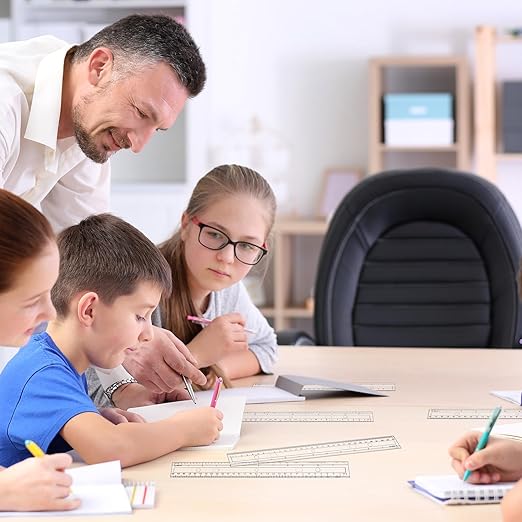 Cholemy 150 Pcs 12 Inch Clear Rulers Bulk Plastic Measuring Rulers Classroom Straight Rulers Bulk with Centimeters and Inches Drafting Measuring Tool for Classroom School Students Families Education-DeskLoop Office