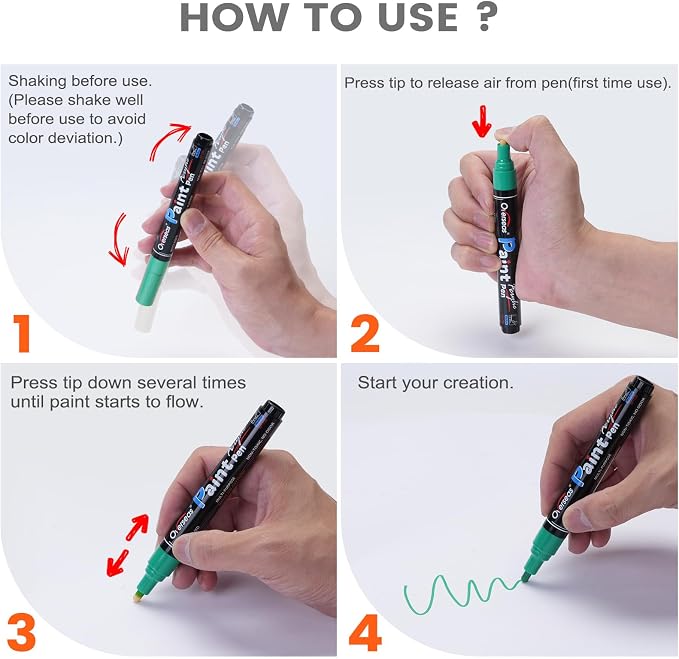 Overseas Blue Paint Pens Paint Markers - Image 7