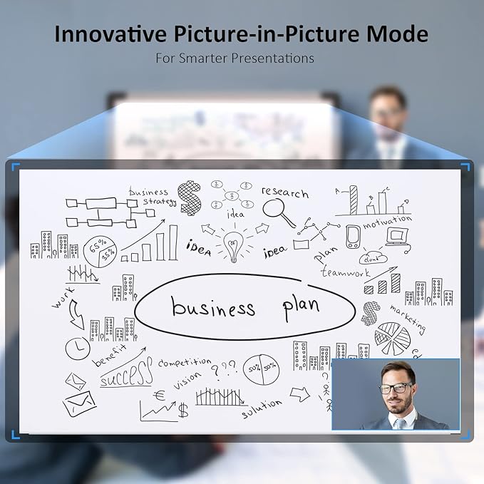 NexiGo Iris, 4K AI Webcam with 1/1.8" Sony_Sensor, Onboard Flash Memory, HDR, PiP, DSLR-Style Control, Auto Framing/Tracking with Flexible FOV, Noise-Canceling Mics, for Zoom/Teams/OBS and More-DeskLoop Office