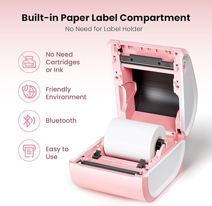Shipping Label Printer 4x6 - Thermal Label Printer for Small Business, Shipping Packages, Home, Office, Compatible with USPS, Shopify, Amazon-DeskLoop Office