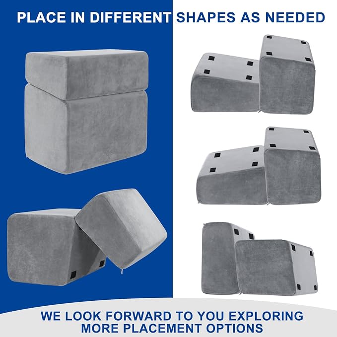 Adjustable Foot Rest for Under Desk at Work - 3 Height Ergonomic Footrest, 17x11 Inch Office Foot Stool, Soft Velvet Cushion, Non-Slip Base for Home & Office - 100% Memory Foam Filling-DeskLoop Office