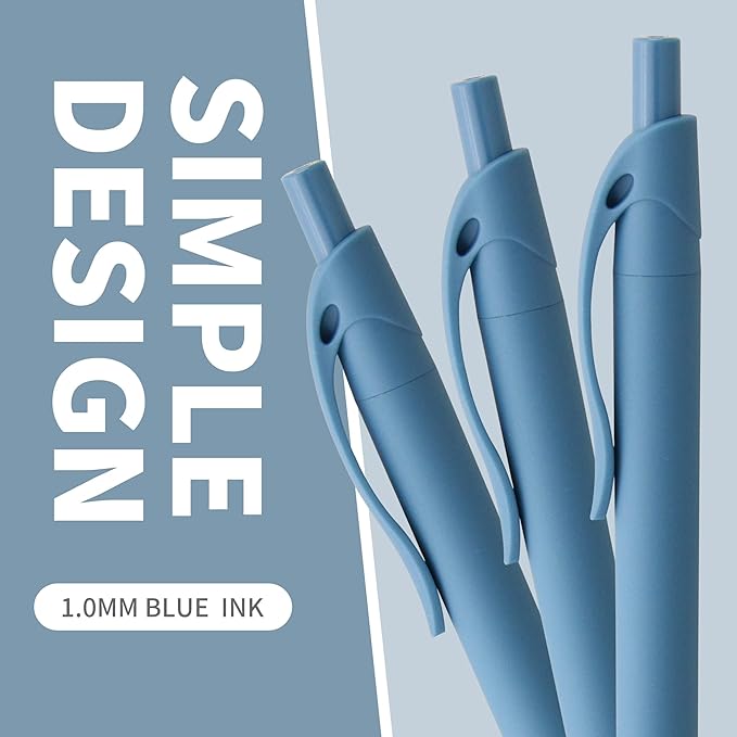 deegtran Pens Bulk, 50 Pack No Bleed Click Pens, Wholesale Retractable Ballpoint Pens, Pen Medium Point, Smooth Ink Pen, 1.0MM Blue Ink-DeskLoop Office