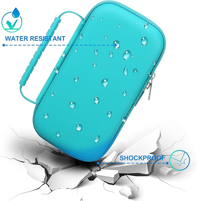 BOVKE Graphing Calculator Carrying Case for Texas Instruments TI-Nspire CX II CAS/CX II/CX/CX CAS Calculator and More - Mesh Pocket for USB Cables and Other School Supplies, Turquoise-DeskLoop Office