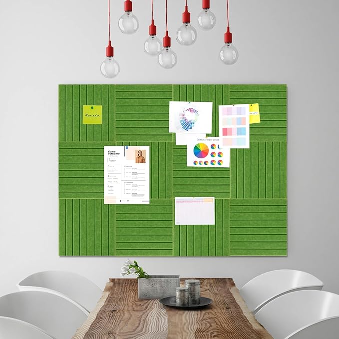 Cork Boards for Walls 48" x 36" Felt Board Alternative, 12 Pack Felt Wall Tiles Bulletin Board, Large Cork Board for Office Pin Board Tack Board Cork Boards-DeskLoop Office