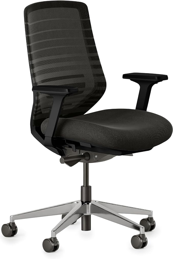 Branch Ergonomic Chair - A Versatile Desk Chair with Adjustable Lumbar Support, Breathable Mesh Backrest, and Smooth Wheels - Experience Optimal Comfort and Support - All Black-DeskLoop Office