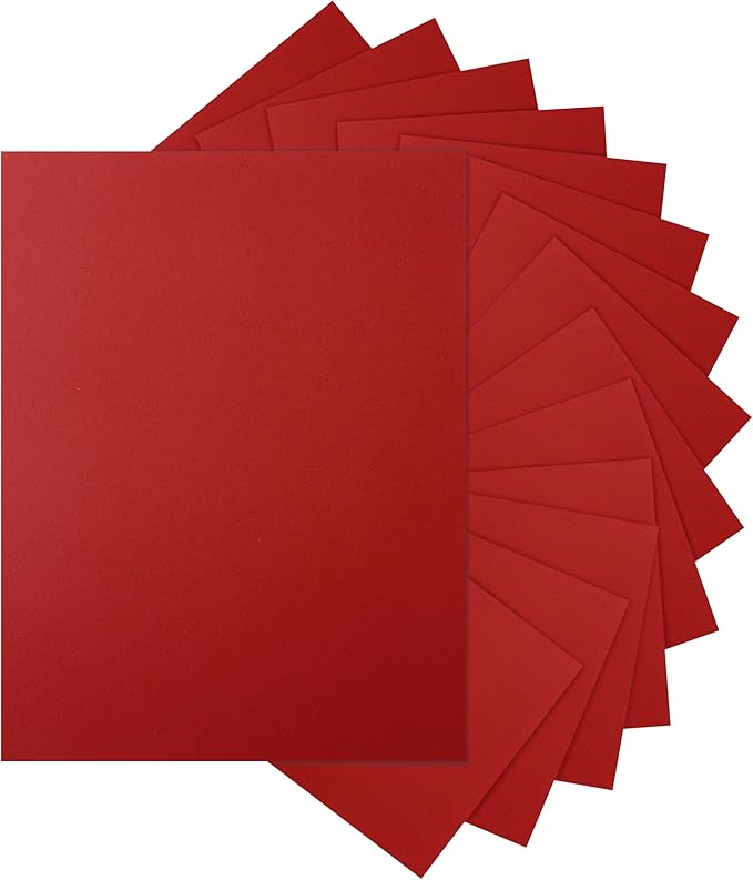 100 Sheets Christmas Red Cardstock 8.5 x 11 Scrapbooking Paper, 200gsm/75lb Premium Dark Red Paper Card Stock for DIY Cards Making, School Crafting, Party Decors, Wedding Invitations-DeskLoop Office