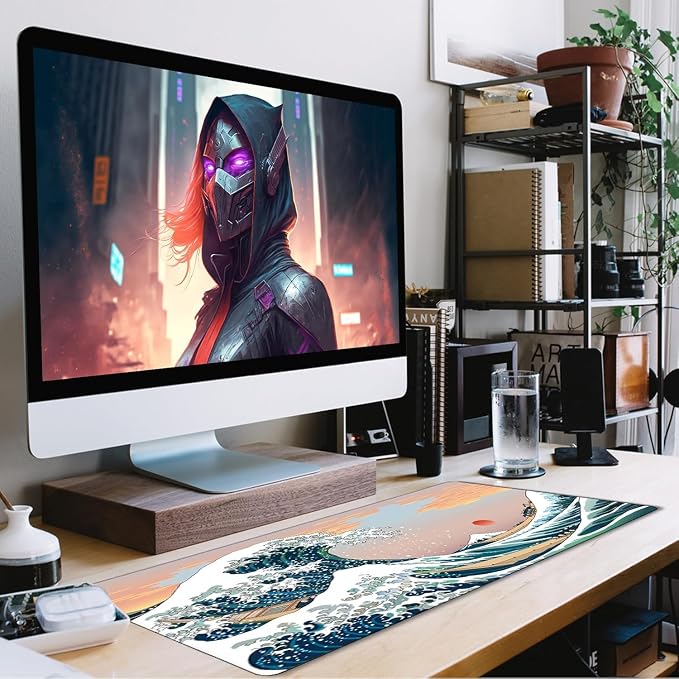 Japanese Large Mouse Pad, Desk Mat Office Desk Pad, Extended Large Mouse Mat - Image 7