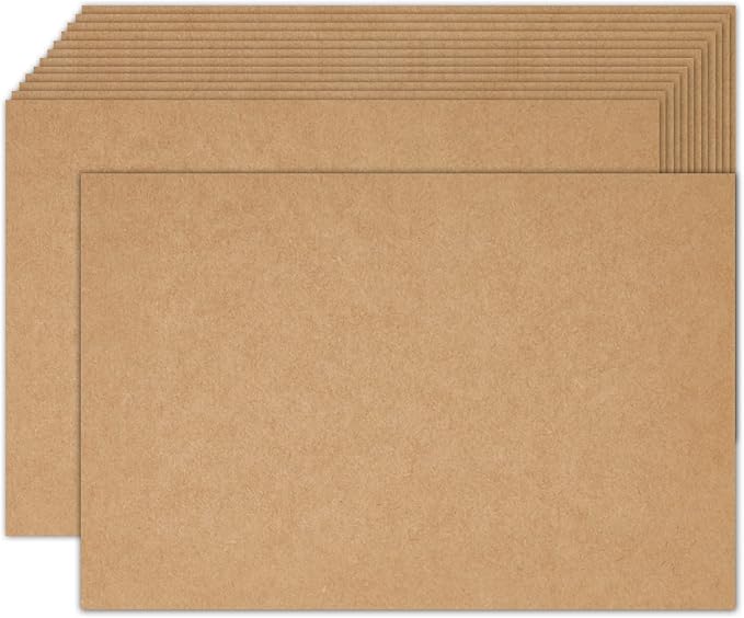Brown Craft Cardstock 4x6 Blank Cards,Goefun 100 Pack 80lb Unruled Index Cards for Invitations, Business, Greetings, DIY-DeskLoop Office