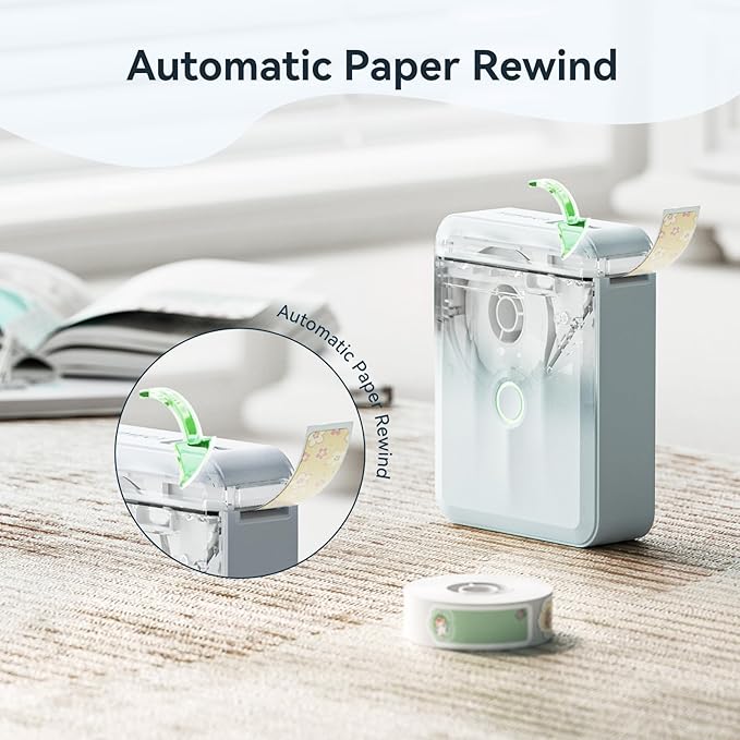 NIIMBOT D110 Upgraded Version Mini Label Maker Machine with Tape, Portable Bluetooth Thermal Printer, Sticker Labeler with Multiple Templates for Office Organization Home Kitchen School, Blue-DeskLoop Office