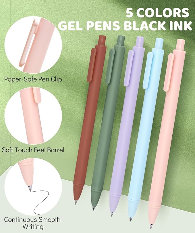 46 PCS Aesthetic School Supplies with Pencil Case, Pastel Highlighters, Erasable Pens, Refills, Mechanical Pencils for Students Stationary College Essentials-DeskLoop Office