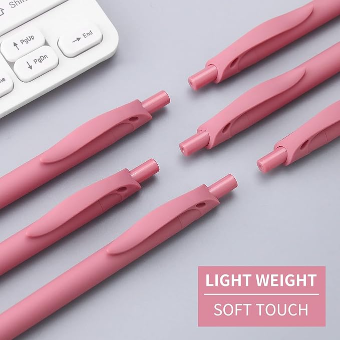 deegtran Pens Bulk, 50 Pack No Bleed Click Pens, Wholesale Retractable Ballpoint Pens, Pen Medium Point, Smooth Ink Pens, 1.0MM Red Ink-DeskLoop Office