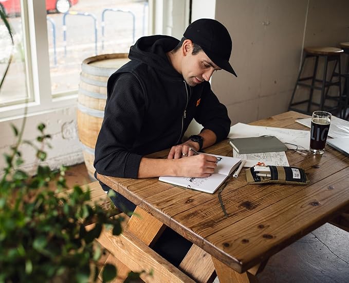 JAMES° Bolen EDC Twist-Retractable Pen, Slim Machined Stainless Steel Barrel Designed for Daily Carry, Black-DeskLoop Office