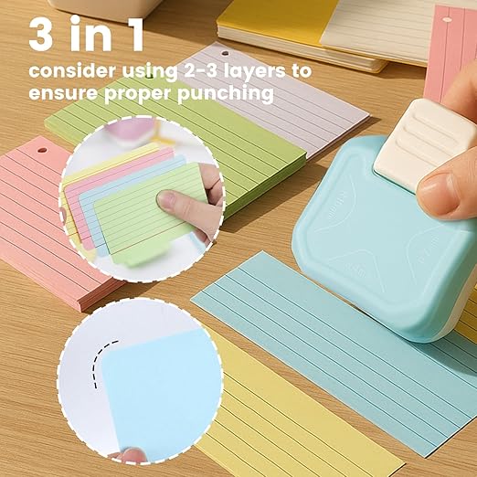 LOVEINUSA 3PCS 3-in-1 Punch Set (Rounder + Beauty Shape + Chamfer Edges), 3 Way Cutter for Scrapbooking, Photocards & DIY Paper Crafts, Works Great with Laminate, Precision Professional Cutting-DeskLoop Office