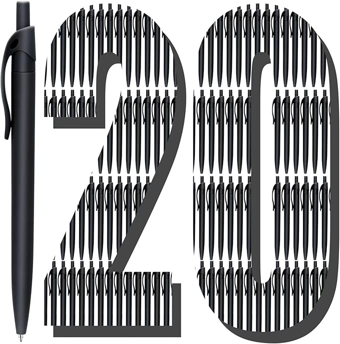 Aozora Pens Bulk 120 Pack Black Click Pens No Bleed Wholesale Retractable Ballpoint Pens Medium Point,Smooth Ink Pens for Journaling School Office Supplies 1.0MM Black Ink-DeskLoop Office