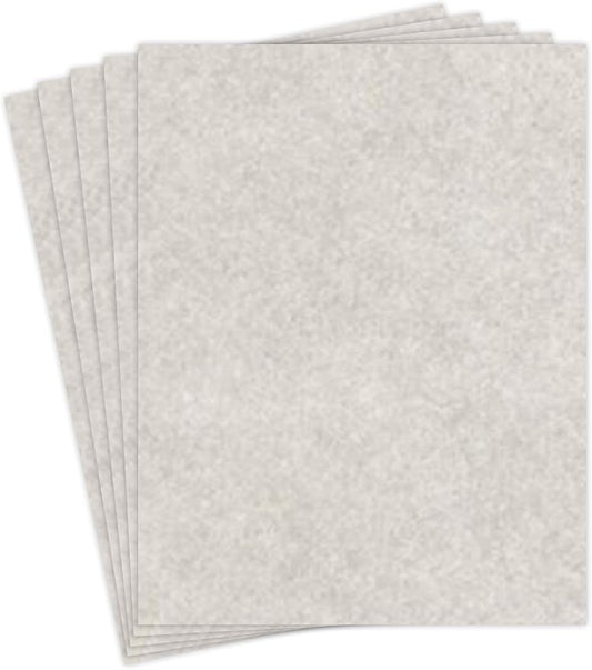 Smoke Gray Stationery Parchment Recycled Paper | 65Lb Cover Cardstock | 8.5" x 11" Inches | 50 Sheets Per Pack-DeskLoop Office