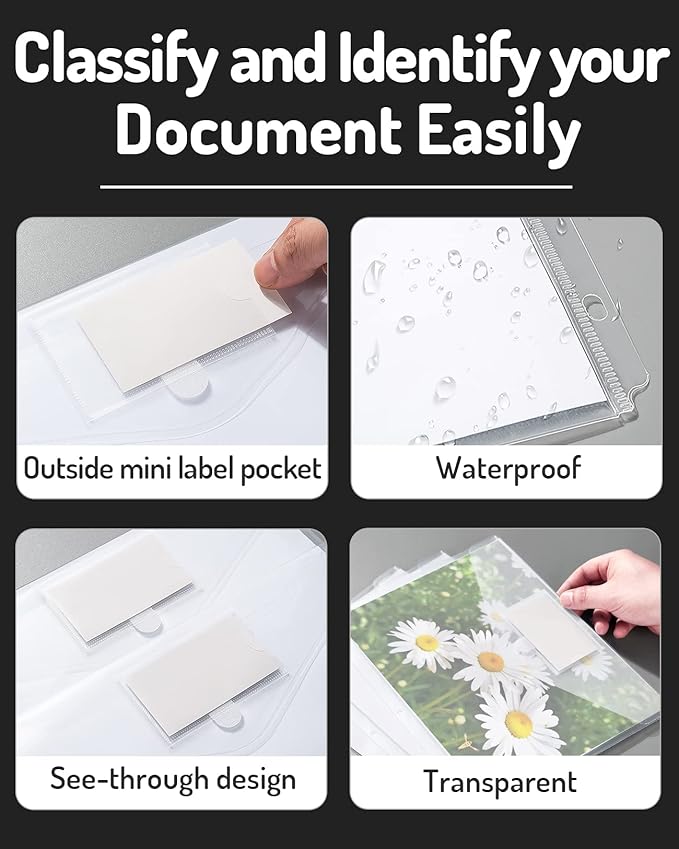 Forvencer Binder Pocket, 36 Pack Super Heavyweight Poly Binder Pocket - Image 7