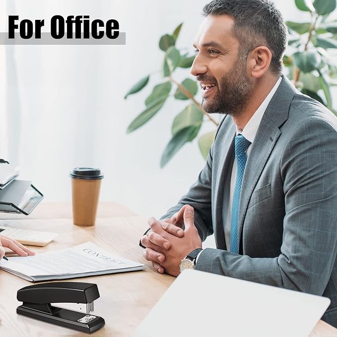 Marspark 10 Pcs Stapler for Desk Office Staplers Bulk with 6000 Staples 25 Sheet Capacity for School Office-DeskLoop Office
