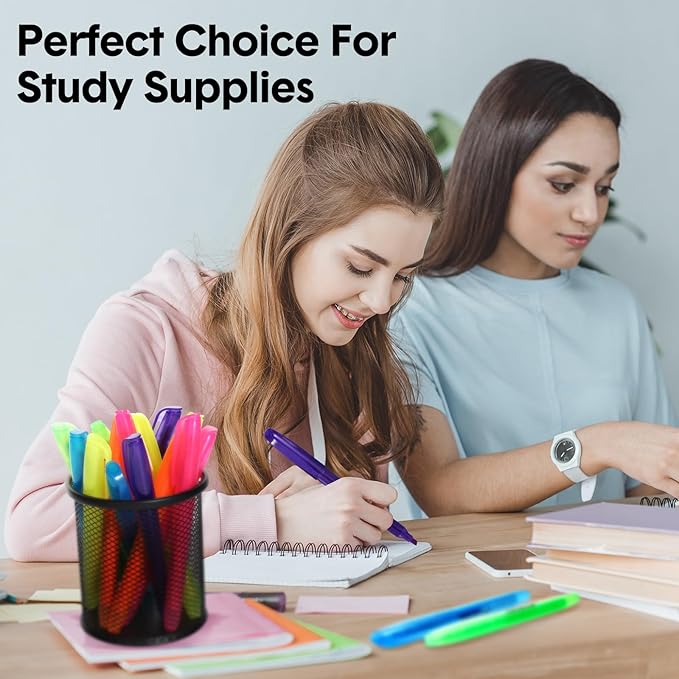 Thenshop 96 Pcs Highlighter Bulk Pack Assorted Colors Highlighter Markers Chisel Tip Fluorescent Pens for Office Classroom Back to School Supplies-DeskLoop Office