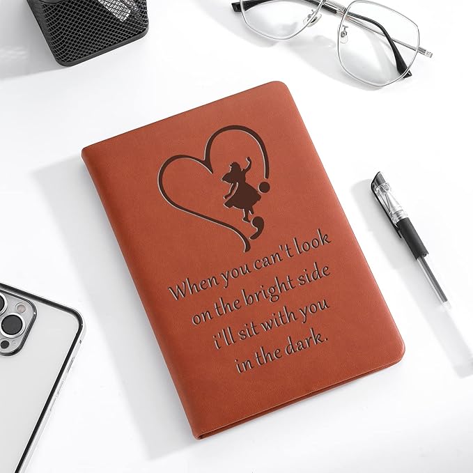 LBWCER Suicide Prevention Awareness Gift Suicide And Depression Awareness Notebook Mental Health Inspirational Gift Alice Semicolon Notebook (Alice semi-colon)