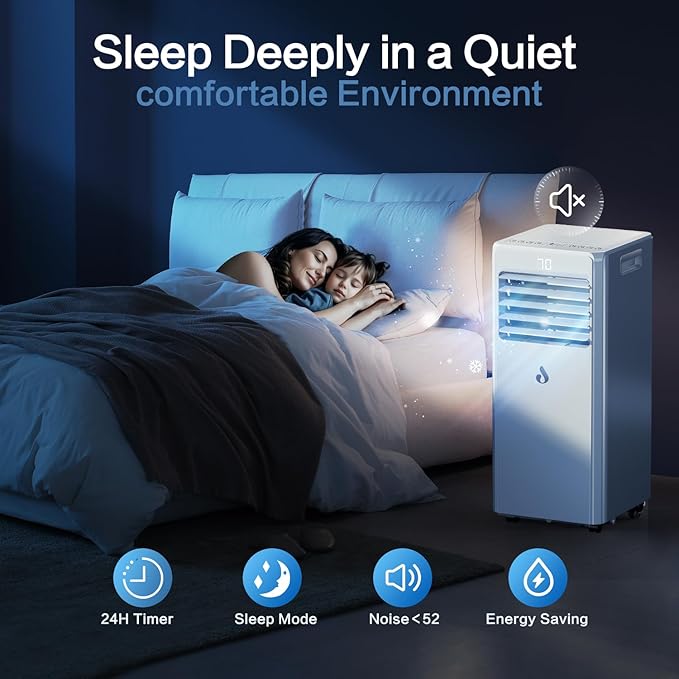 10,000 BTU Portable Air Conditioners for Rooms Up to 450 Sq.Ft,4-in-1 Cooling & Dehumidifier Air Conditioning Unit with Remote,Smart AC Unit with Installation Kit for Home/Office-DeskLoop Office