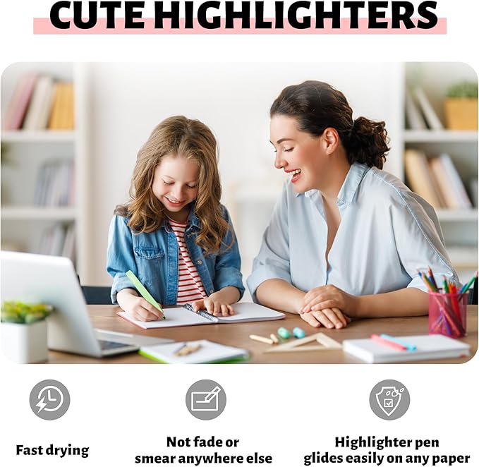 Bible Highlighters,10Pcs Chisel Tip Aesthetic Markers,Pastel Highlighters for Journaling Planner Notes School Supplies-DeskLoop Office