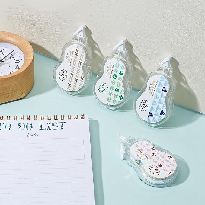 Temiary 5 Pcs Aesthetic Beige Correction Tape, Smooth Glide Quick Dry Tapes - Image 8