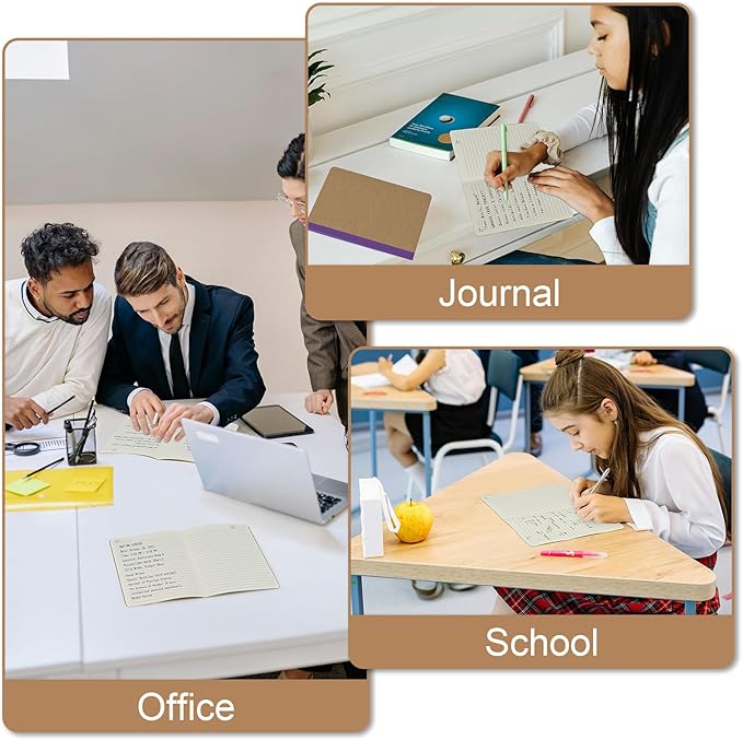 ZCZN Composition Notebooks Bulk, A5 Kraft Cover Lined Journals with Rainbow Spines for School, Business, Work and Daliy Use (100, 10 colors)-DeskLoop Office