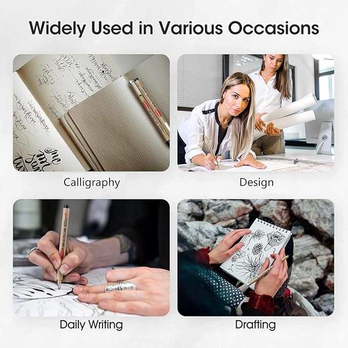 Micro Fineliner Set – 3 size Archival Ink pens for Technical Drawing, Anime & Sketching – Artists, Architects & Illustrators-DeskLoop Office