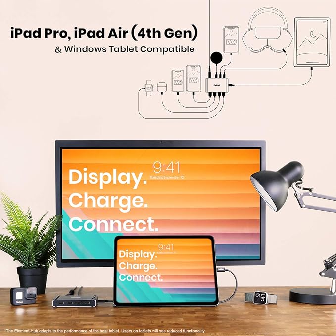 CalDigit Thunderbolt 4 Element Hub - 4X USB4 Ports, USB 3.2 Gen2 10Gb/s, Single 8K or Dual 4K Displays, 60W Charging, 0.8m Cable-DeskLoop Office